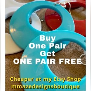 Large Hoop Earrings Costume CosPlay 60s 70s 80s - - Irregular